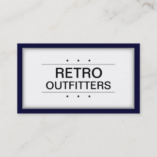 Simple Stars Lines & Border Retail Business Card