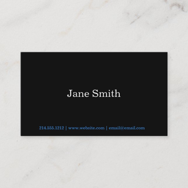 Simple Statement Business Cards (Front)