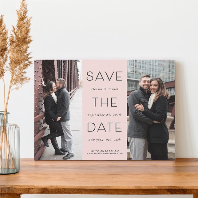 Simple Statement | Two Photo Save the Date (Creator Uploaded)
