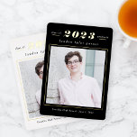 Simple Stats Foil Graduation Editable Colour Moder<br><div class="desc">Celebrate the graduate in your life in style! Designed by Berry Berry Sweet (www.berryberrysweet.com). Visit our website for modern and stylish invitations,  announcements,  and personalised gifts.</div>