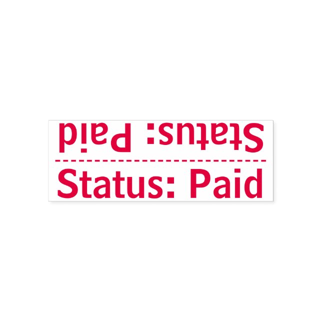 Simple "Status: Paid" Rubber Stamp (Design)