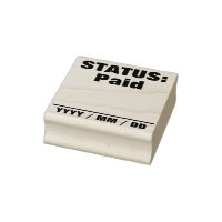 Simple "STATUS: Paid" Rubber Stamp