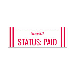 Simple "STATUS: PAID" Rubber Stamp