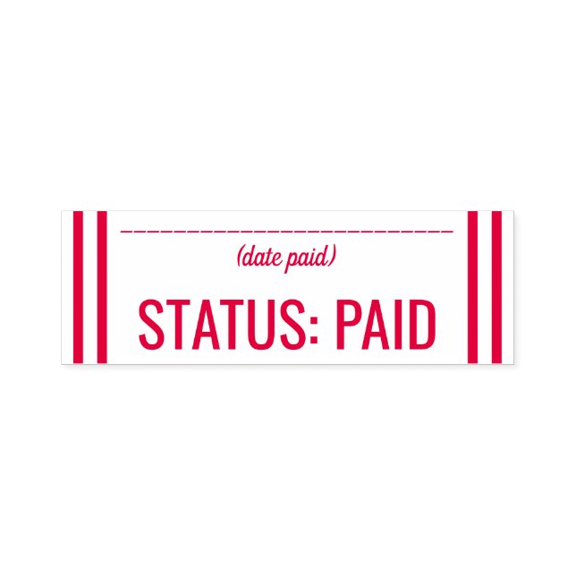 Simple "STATUS: PAID" Rubber Stamp (Design)