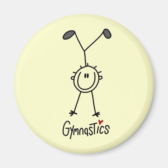 Simple Stick Figure Gymnast Magnet (Front)