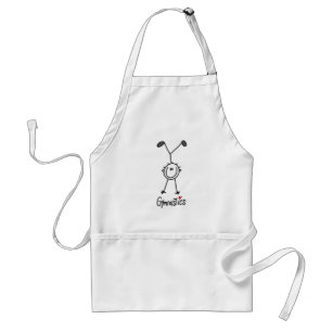 Simple Stick Figure Gymnast Standard Apron