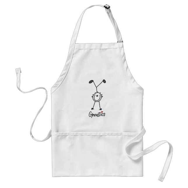 Simple Stick Figure Gymnast Standard Apron (Front)