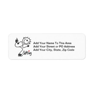 Simple Stick Figure Ice Skating T-shirts and Gifts