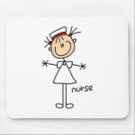 Simple Stick Figure Nurse T-shirts and Gifts Mouse Pad<br><div class="desc">An adorable nurse design featuring a simple stick figure nurse on nurse T-shirts,  mugs,  cards,  stickers,  tote bags,  and other items great for RNs,  LPNs,  ER nurses,  paediatrics nurses,  and future nurses!</div>