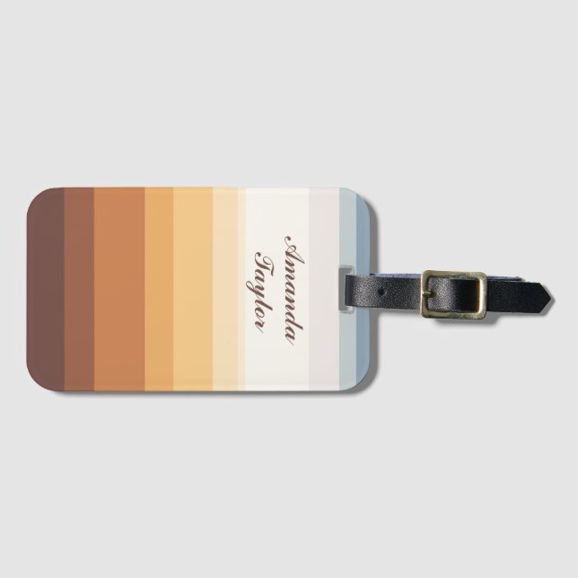 Simple stiped Luggage Tag (Front Horizontal)