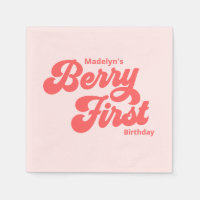 Simple Strawberry Berry First Birthday Summer