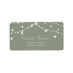 Simple String Lights Sage Green  Label