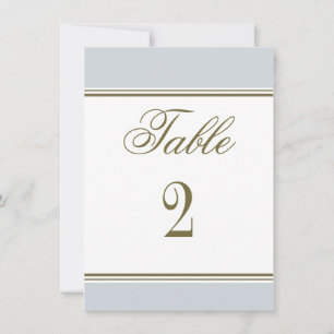 Simple Stripe French Blue Reception Table Number