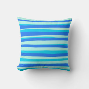 Simple striped coloured painting Abstract Art Cushion