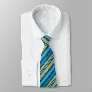 simple, striped pattern , olive and blue throw pil tie