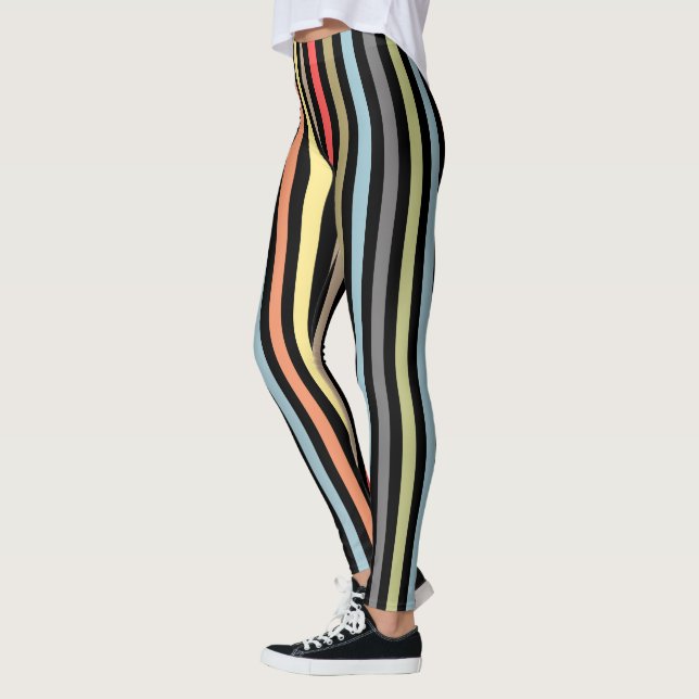simple, striped, pattern, stripes, minimalist leggings (Left)
