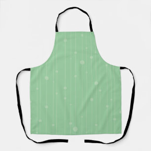 Simple stripes and dots modern mint green  apron