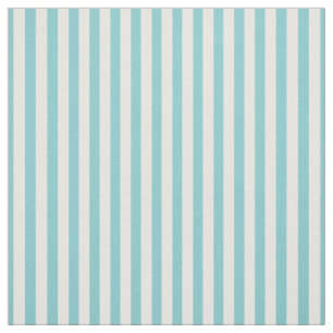 Simple Stripes Pattern Aqua/White Trendy Fabric