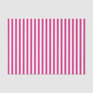 Simple Stripes Pattern Fuchsia/White Geometric Tissue Paper
