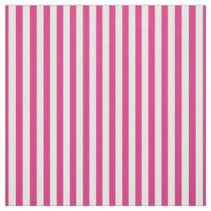 Simple Stripes Pattern Fuchsia/White Trendy Fabric