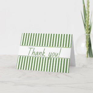 Simple Stripes Pattern - Geometric Black/Gold Thank You Card
