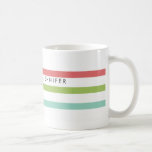 Simple Stripes Personalised Mug<br><div class="desc">This elegant mug features a simple modern stripe pattern and can be customised with a name. Makes a great gift for the coffee or tea lover in your life.</div>