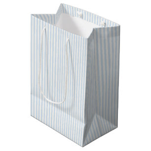 Simple Stripes - Powder Blue Medium Gift Bag