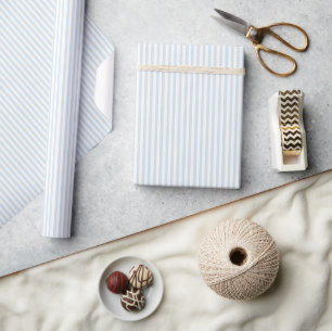 Simple Stripes - Powder Blue Wrapping Paper