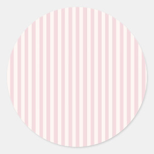Simple Stripes - Soft Blush Classic Round Sticker