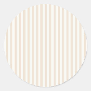 Simple Stripes - Soft Linen Classic Round Sticker