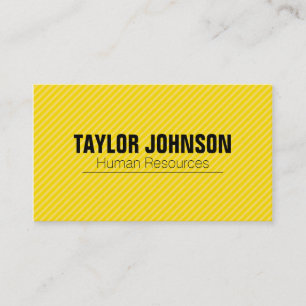 Simple Stripes (Yellow) Business Card