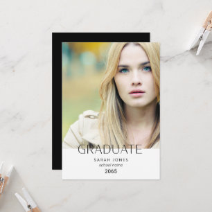 Simple Student Photo Graduation Announcement