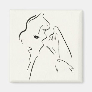 Simple Study - Sketch of a Lady Magnet