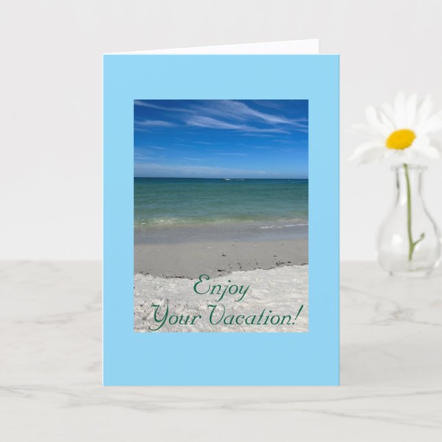Simple, Stunning Ocean, Vacation  Card (Small Plant)