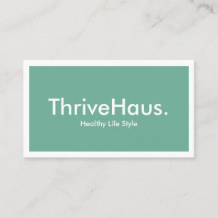 Simple Style Clean Lifestyle Calming Sage Green Business Card