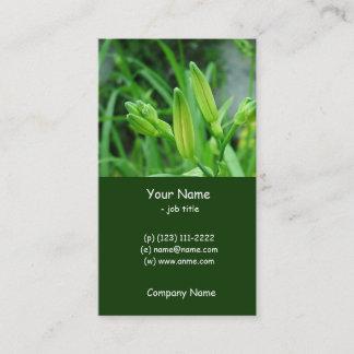 simple style, green lily business card