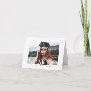 Simple Style Photo Graduation Thank You Card