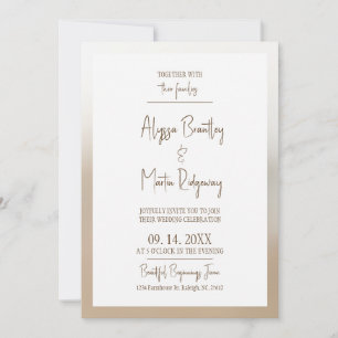 Simple Style Wedding Invitation Card