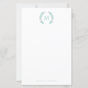 Simple Styled Monogram stationary