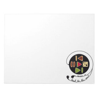  Simple Stylised Music Player with Food Icons Notepad
