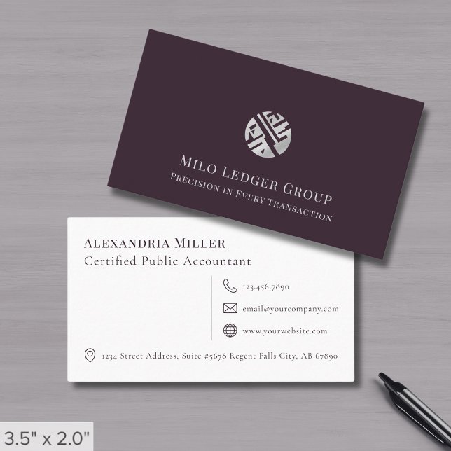 Simple Stylish Accounting Firm Business Card (Creator Uploaded)