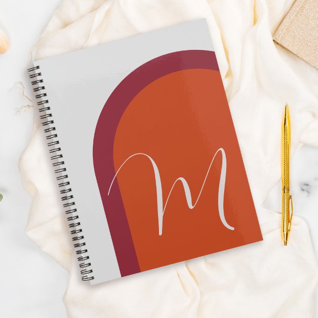 Simple Stylish Arch with Large Monogram Initial Planner (Personalize this planner with your monogram initial.)