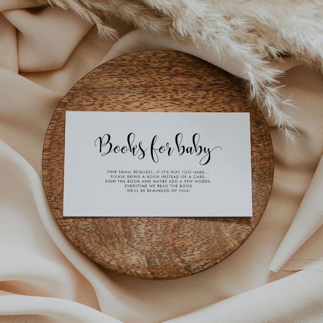 Simple stylish baby shower book request card (Creator Uploaded)