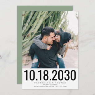 Simple Stylish Bold Photo Wedding Save The Date