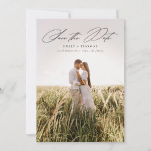 Simple Stylish Calligraphy Photo Save The Date