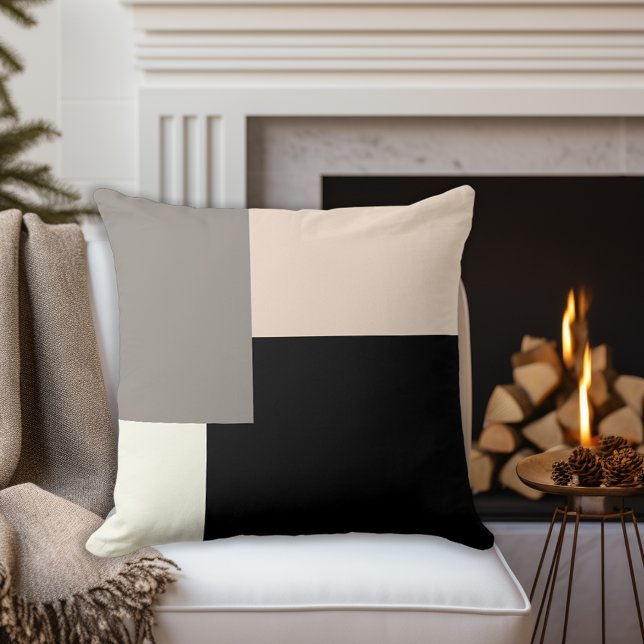 Simple Stylish Colour Block Pattern Cushion (Creator Uploaded)
