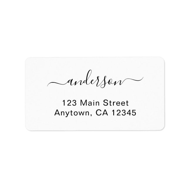 Simple Stylish Custom Printed Address Stickers (Front)