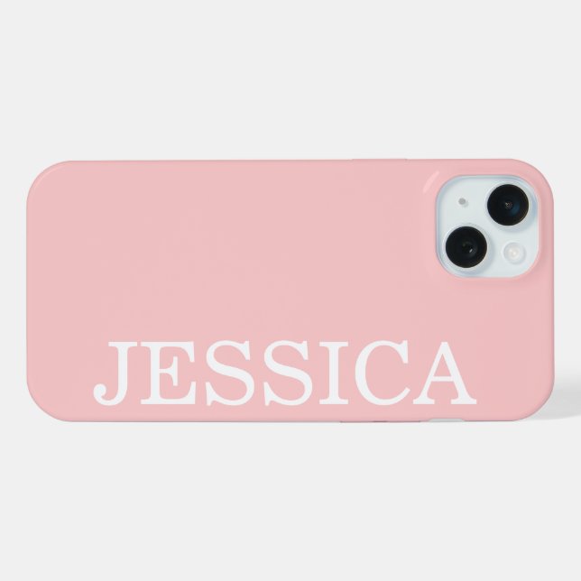 SIMPLE STYLISH CUSTOMIZED NAME MODERN MINIMALSTIC iPhone CASE (Back Horizontal)