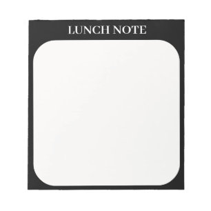 SIMPLE STYLISH CUSTOMIZED NAME SCHOOL OFFICE LUNCH NOTEPAD