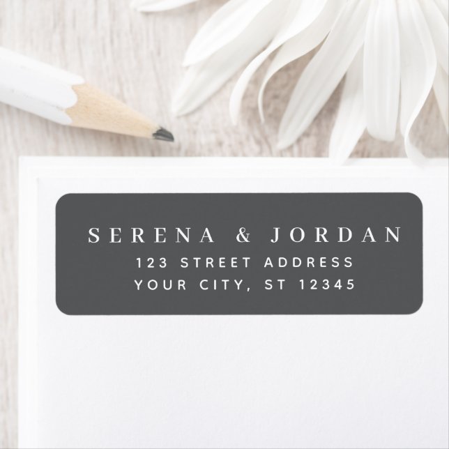 SIMPLE STYLISH CUSTOMIZED WEDDING DARKGREY ADDRESS (Insitu)